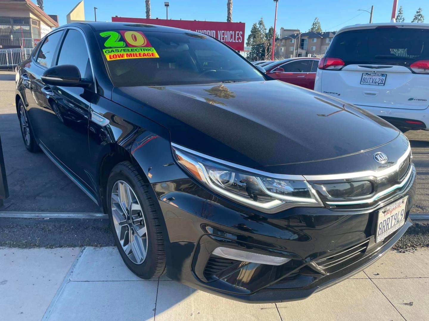 2020 BLACK /BLACK Kia Optima Hybrid (KNAGV4LDXL5) , located at 744 E Miner Ave, Stockton, CA, 95202, (209) 944-5770, 37.956863, -121.282082 - PLUS TAXES AND FEES - Photo#0